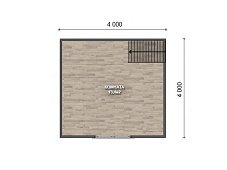 Двухэтажный дом с двухскатной крышей К2-7