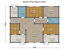 Дом из оцилиндрованного бревна "ФЕМИЛИ"