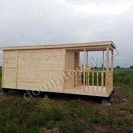 Фото бытовки с верандой вид сзади