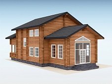 Дом из оцилиндрованного бревна "Катрин"