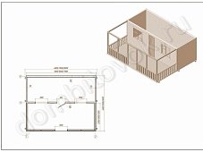 Дачный домик с открытой верандой фото