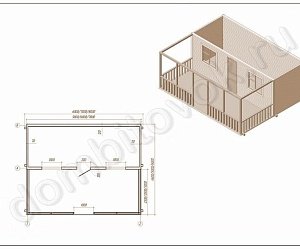 №1 Дачный домик с открытой верандой