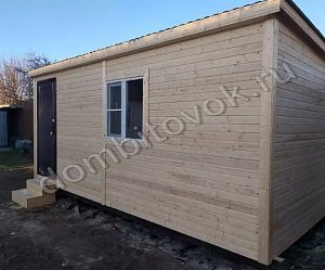 №16 Бытовка дачная стандарт с тамбуром 1х2м (утепленная)