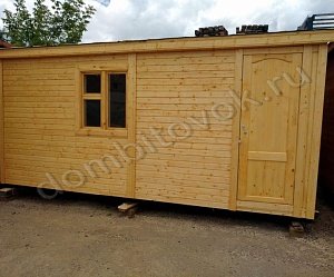 №16 Бытовка дачная стандарт с тамбуром 1х2м (утепленная)