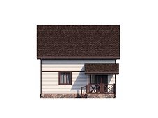 Двухэтажный дом с двухскатной крышей К2-2