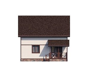 Двухэтажный дом с двухскатной крышей К2-2