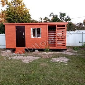 Бытовки с дровницей фото