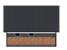 Двухэтажный дом с двухскатной крышей К2-11