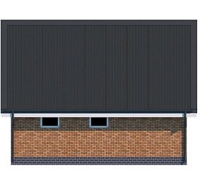 Двухэтажный дом с двухскатной крышей К2-11