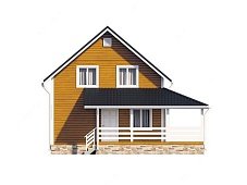 Двухэтажный дом с двухскатной крышей К2-10