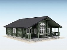 Дом из оцилиндрованного бревна "Wald"