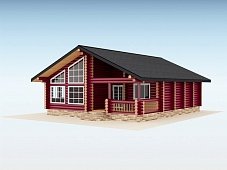 Дом из оцилиндрованного бревна "Rose"