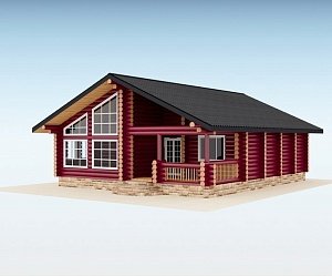 Дом из оцилиндрованного бревна "Rose"