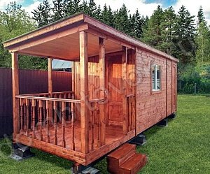 №4 Бытовка дачная с верандой 2х2,3 метра (утепленная)