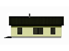 Одноэтажный дом с двухскатной крышей К1-7