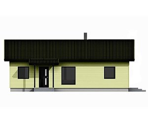 Одноэтажный дом с двухскатной крышей К1-7