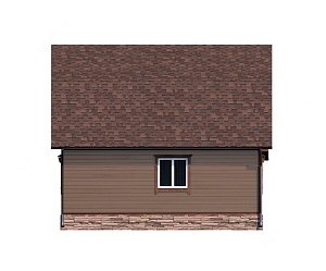 Двухэтажный дом с двухскатной крышей К2-5
