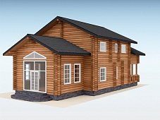Дом из оцилиндрованного бревна "Катрин"