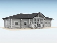 Дом из оцилиндрованного бревна "House"