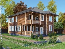 Дом из оцилиндрованного бревна "Sweet"