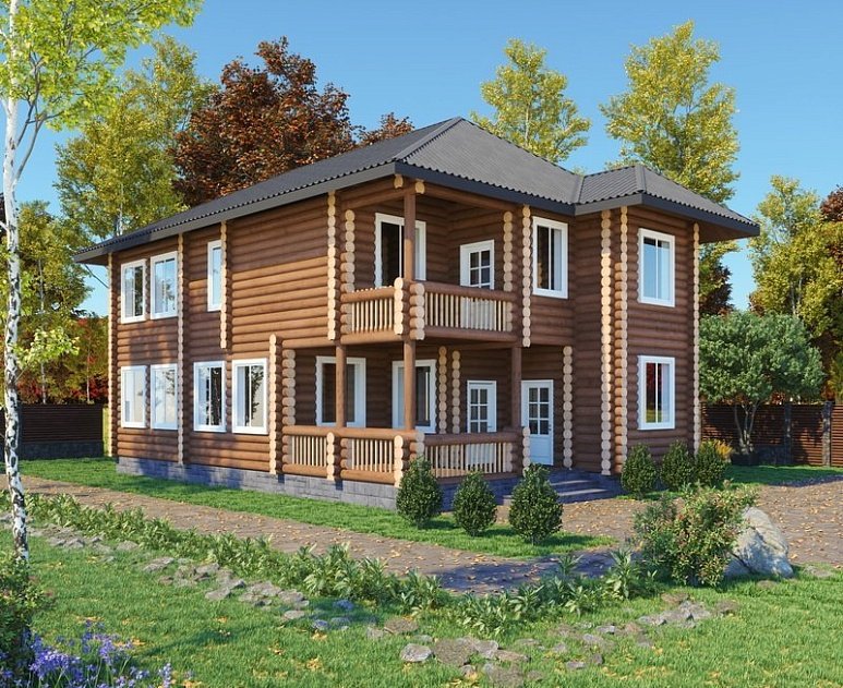 Дом из оцилиндрованного бревна "Sweet"