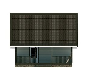 Двухэтажный дом с двухскатной крышей К2-9