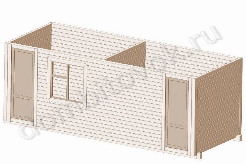 Фото хозблока с двумя отдельными помещениями