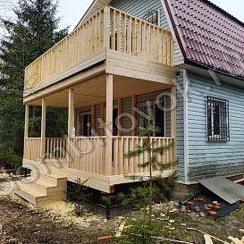 Веранда 6х2,3 метра с балконом