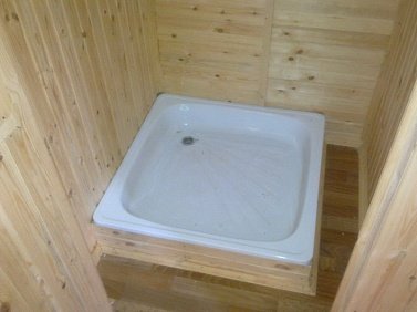 №36 Душ, поддон с сифоном и установкой