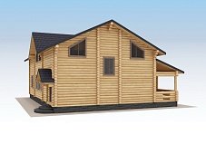 Дом из оцилиндрованного бревна "ФЕМИЛИ"