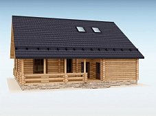 Дом из оцилиндрованного бревна "СТИЛЬ"