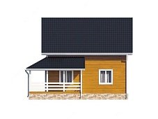 Двухэтажный дом с двухскатной крышей К2-10