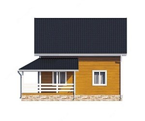Двухэтажный дом с двухскатной крышей К2-10