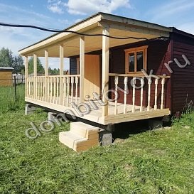 Дачная бытовка с верандой фото