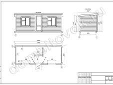 Фото бытовки строительной с тамбуром и двумя комнатами