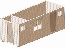 Бытовка утепленная с двумя отдельными помещениями фото