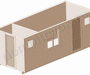 №17 Бытовка с двумя отдельными помещениями (утепленная)
