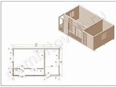 Дачный домик с крыльцом фото