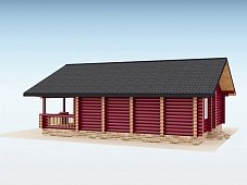 Дом из оцилиндрованного бревна "Rose"