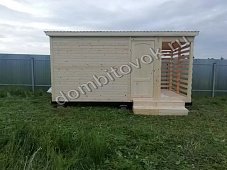 Фото хозблока с дровником для дачи