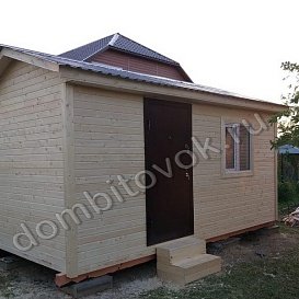 Фото бытовки стандарт 5х2,3м с двух-скатной крышей