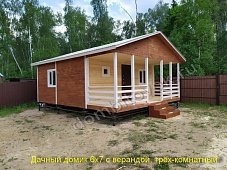 Дачный домик с верандой фото