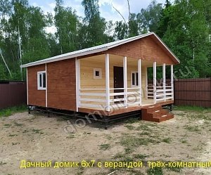 №5 Дачный домик трёхкомнатный с открытой верандой