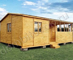 №3 Дачный домик с верандой и двумя комнатами